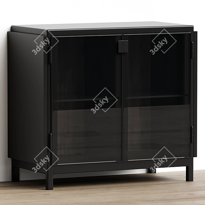 Modern Wood Sideboard, Elegant Design 3D model image 2