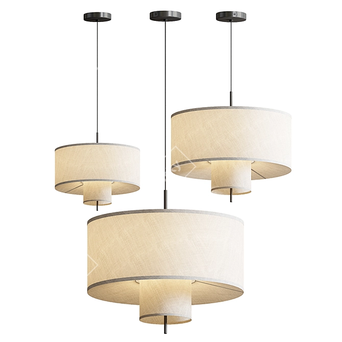 Modern Elegance Pendant Lighting 3D model image 2
