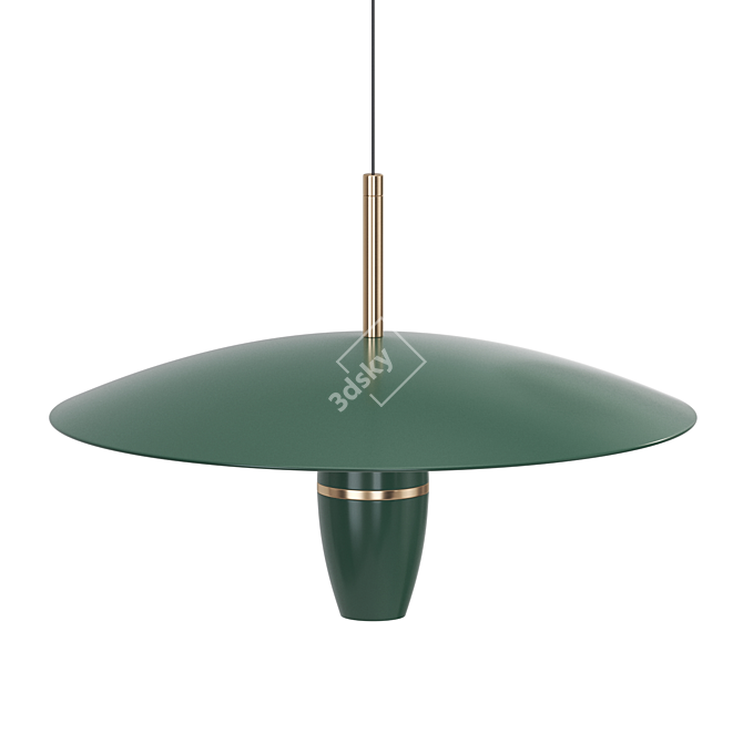 Disk LED Pendant Light Fixture 3D model image 2