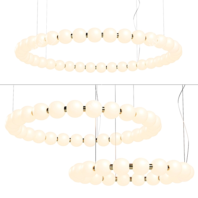Modern Perla Nova Pendant Lights 3D model image 2