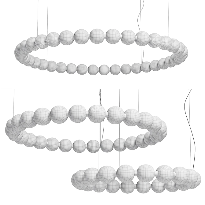 Modern Perla Nova Pendant Lights 3D model image 3