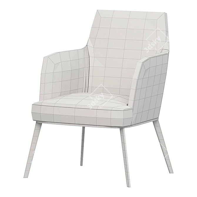 Modern Chic Poliform Jane Armchair 3D model image 2