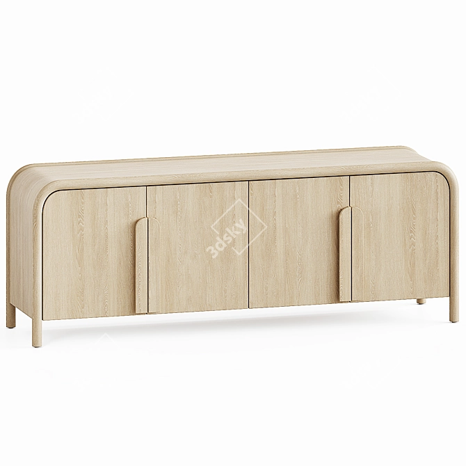 Modern Annie Credenza Duo - Crate & Barrel 3D model image 2