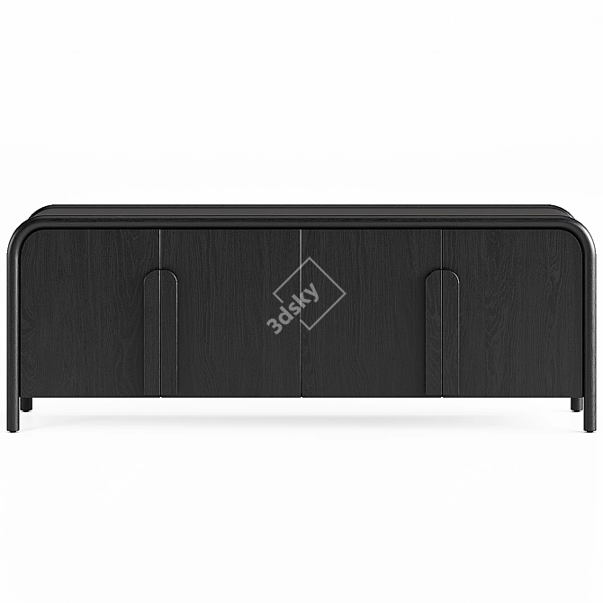 Modern Annie Credenza Duo - Crate & Barrel 3D model image 3