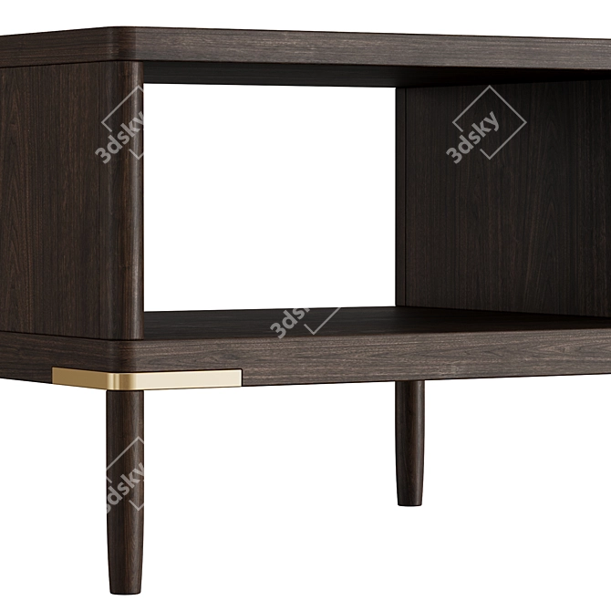 Oak Textured Side Table by Dantone 3D model image 3