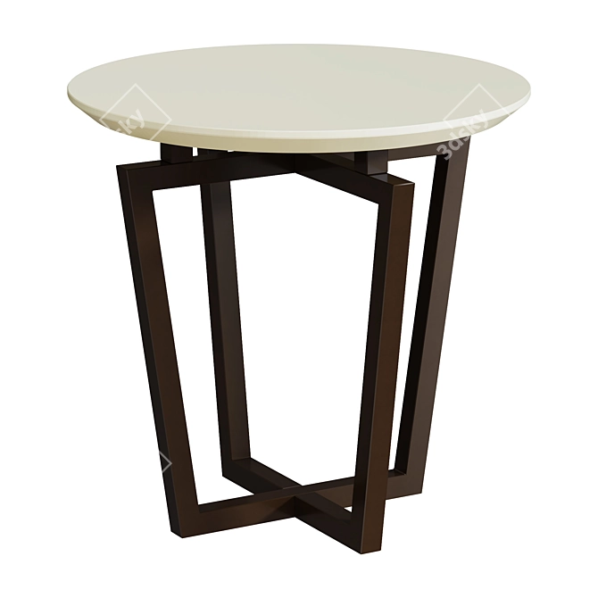 Industrial Style Accent Table 3D model image 1