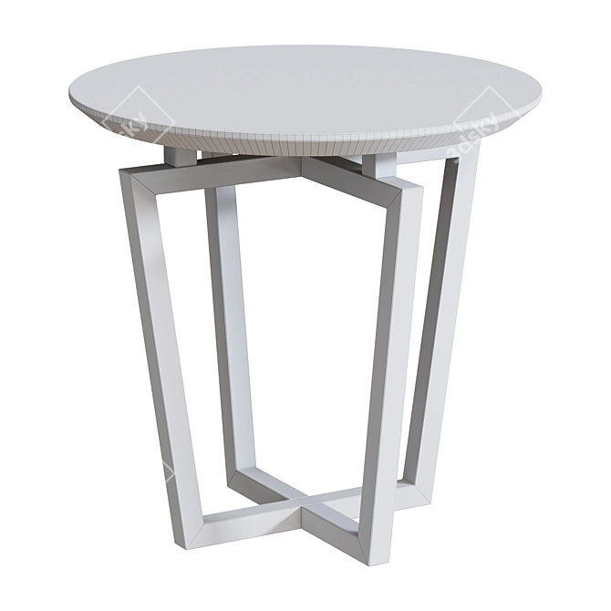 Industrial Style Accent Table 3D model image 3