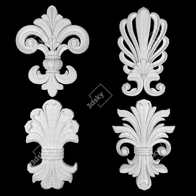 - Translate: The description is already in English.

- Title: Gold Gypsum Blend Ornament Collection 3D model image 4