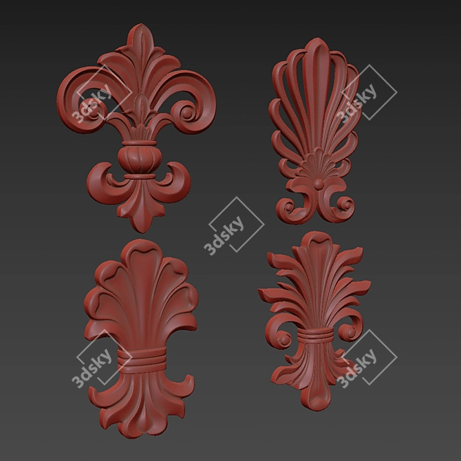 - Translate: The description is already in English.

- Title: Gold Gypsum Blend Ornament Collection 3D model image 6