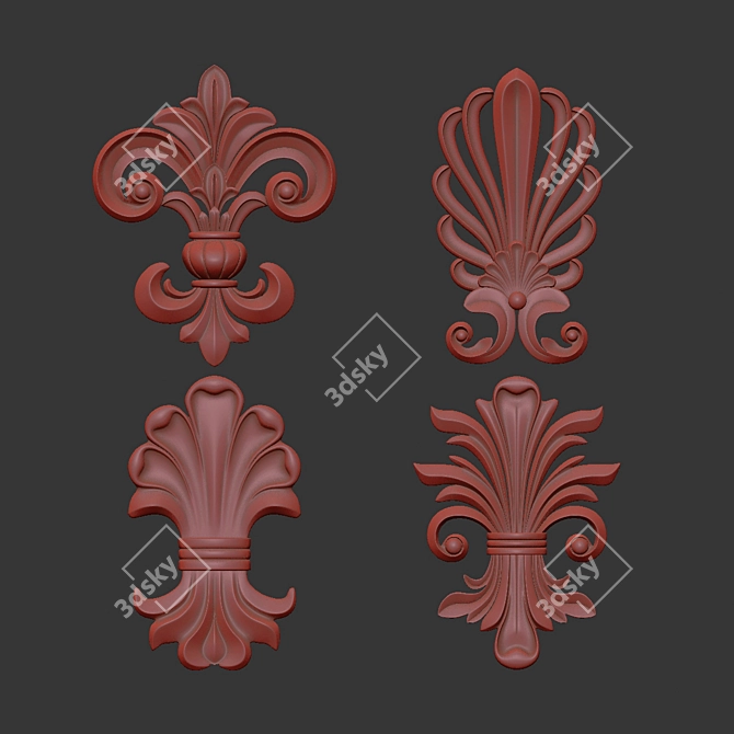 - Translate: The description is already in English.

- Title: Gold Gypsum Blend Ornament Collection 3D model image 7