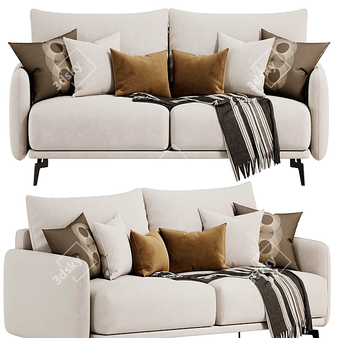 Contemporary Archi Sofa Design 3D model image 5