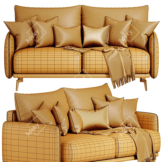 Contemporary Archi Sofa Design 3D model image 7