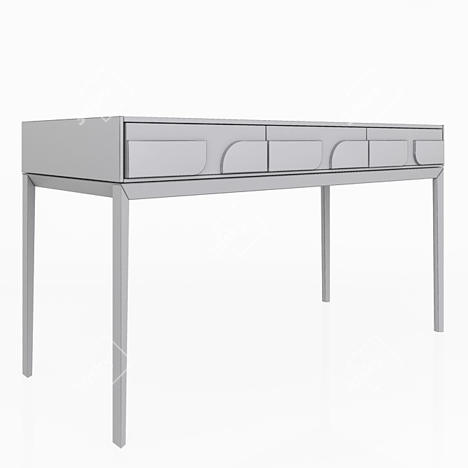 Modern Grey Writing Desk, PRINCIPLE 3D model image 8