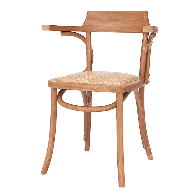 Elegant Ematy Wooden Chair 3D model image 1