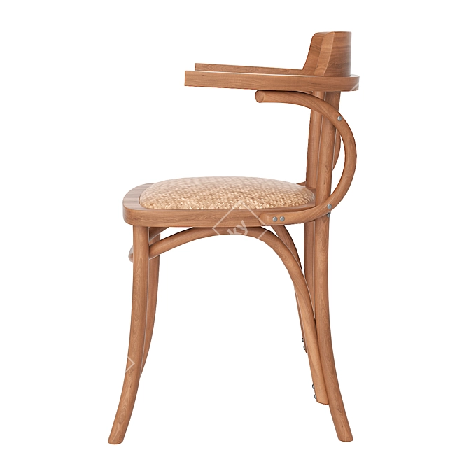 Elegant Ematy Wooden Chair 3D model image 2