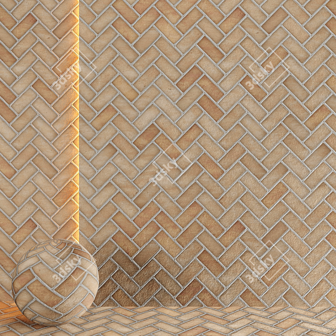 PBR Seamless Brick Texture Pack 3D model image 1