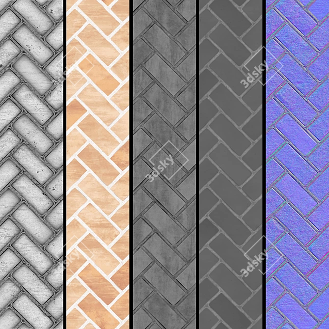 PBR Seamless Brick Texture Pack 3D model image 3