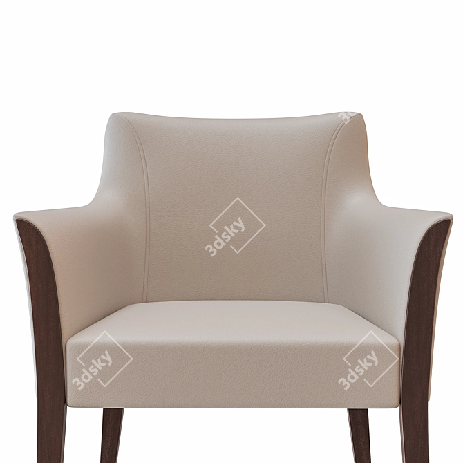 Elegant Cometa Armchair - Bourne 3D model image 3