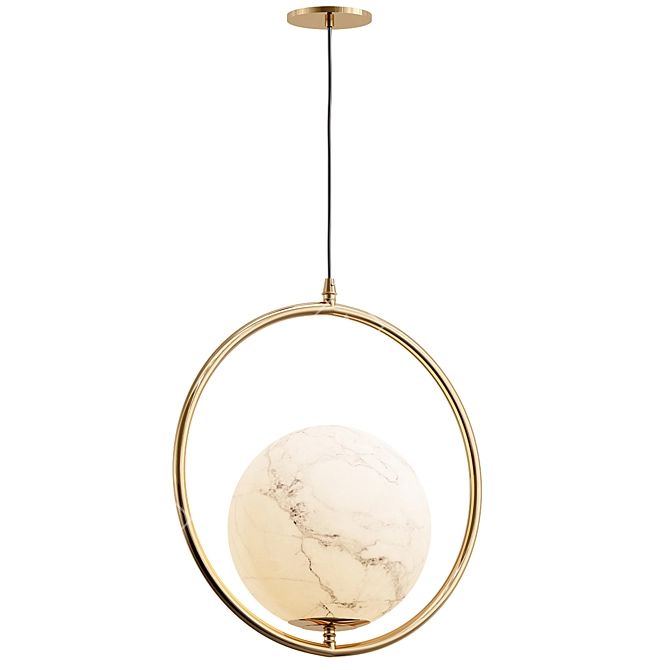 Globe Hoop Pendant Light 3D model image 1