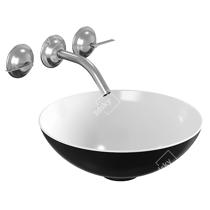 Alape Bicolor Washbasin Set, Modern 3D model image 2