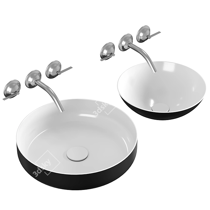 Alape Bicolor Washbasin Set, Modern 3D model image 3