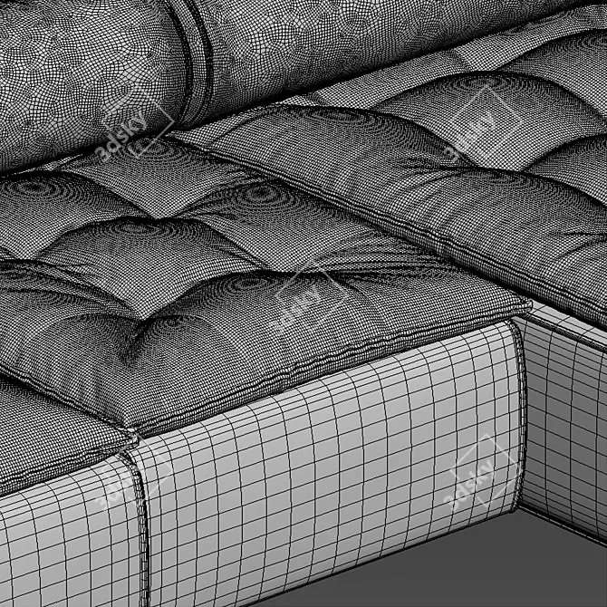 Baxter Miami Roll Sofa Set 3D model image 4