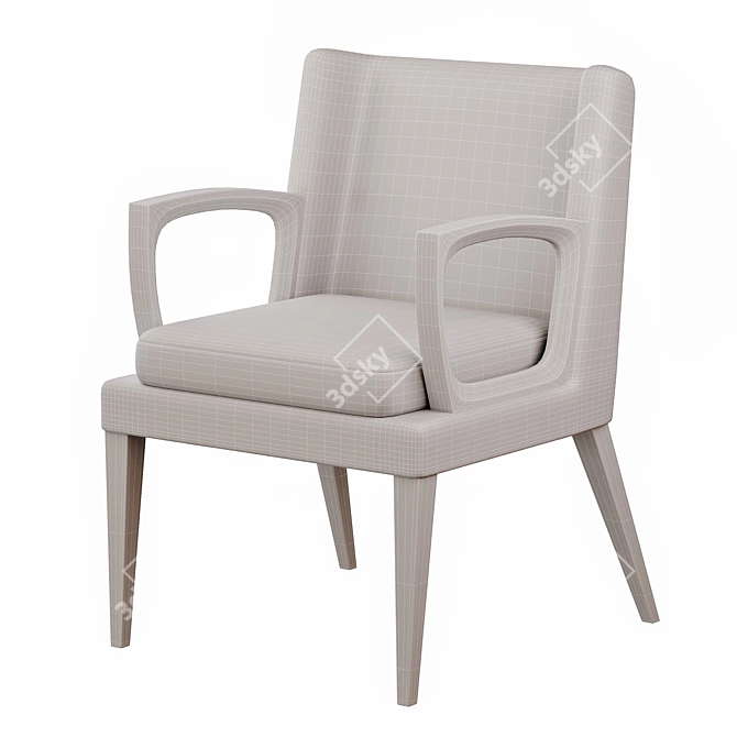 Elegant Morgan Goodwood Dining Chair 3D model image 3