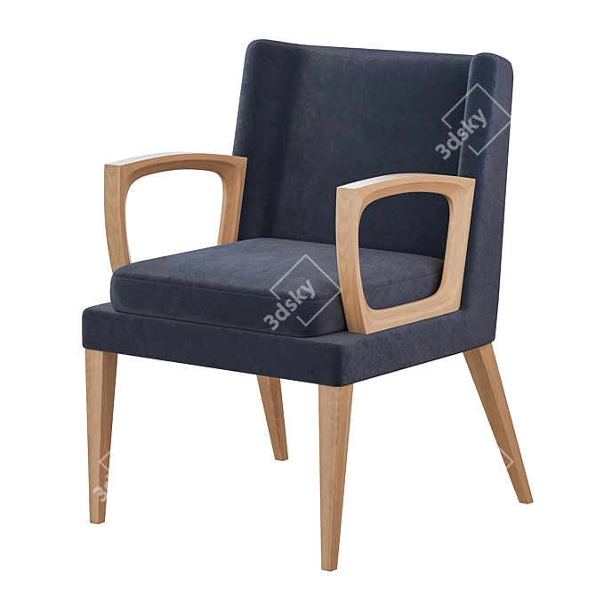 Elegant Morgan Goodwood Dining Chair 3D model image 5