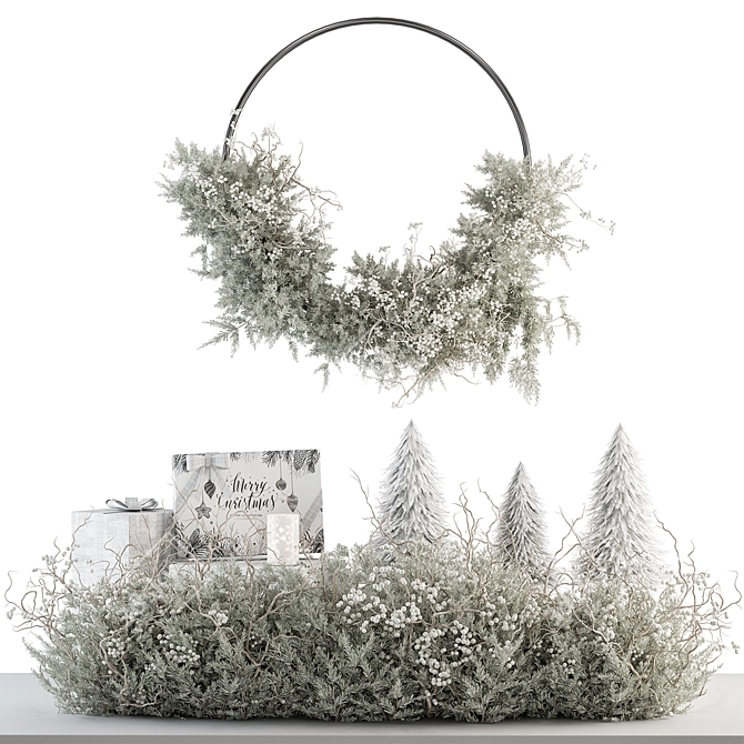 Festive Christmas Decor Set 3D model image 1