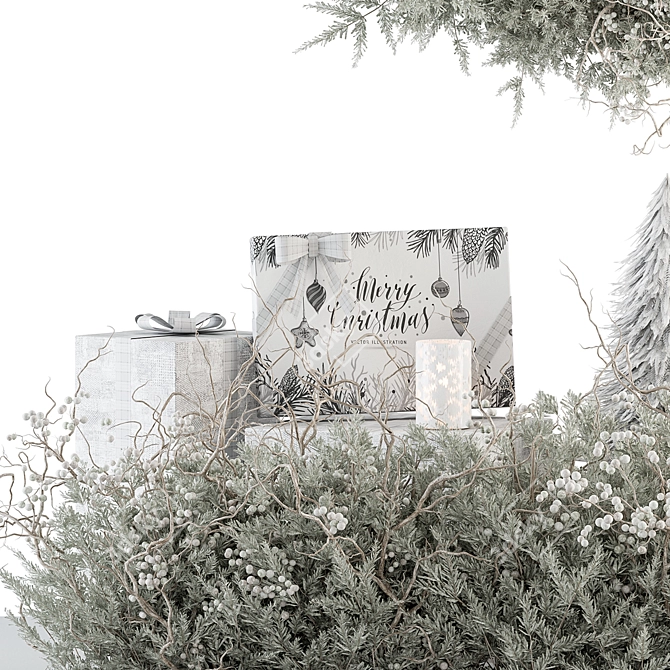 Festive Christmas Decor Set 3D model image 3