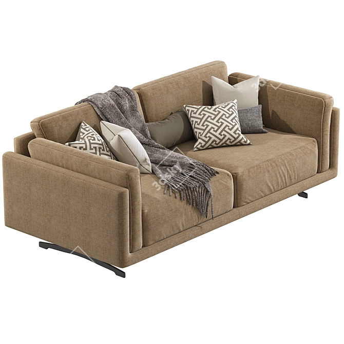 Refined Modern César Sofa 3D model image 3