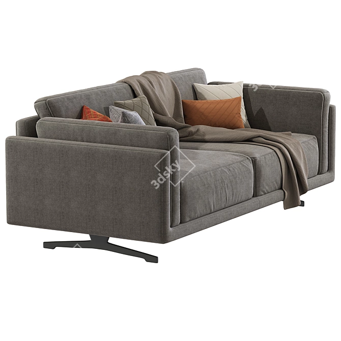 Refined Modern César Sofa 3D model image 4