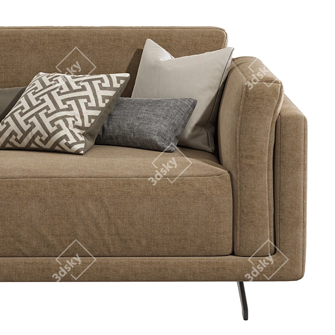 Refined Modern César Sofa 3D model image 5