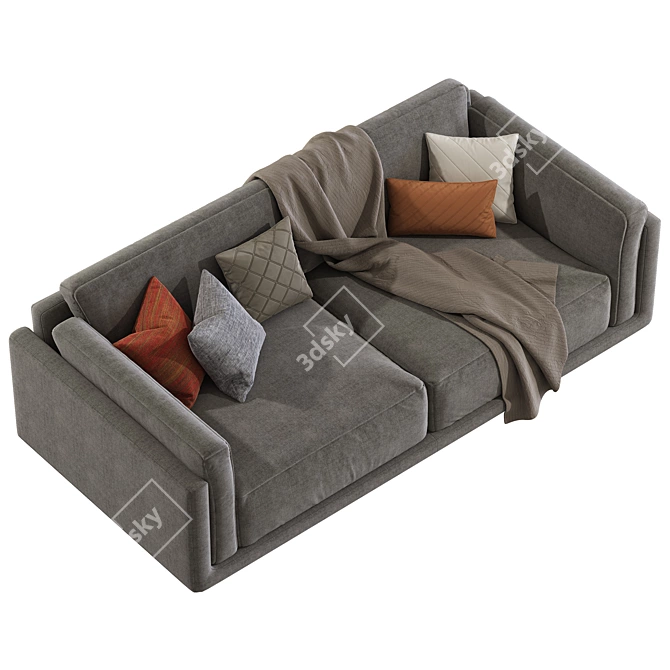 Refined Modern César Sofa 3D model image 6