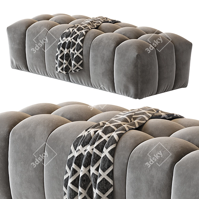 Sienna Modern Bench Furniture Piece 3D model image 2