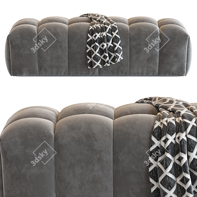 Sienna Modern Bench Furniture Piece 3D model image 4