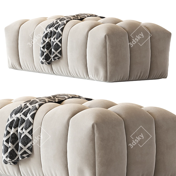 Sienna Modern Bench Furniture Piece 3D model image 5