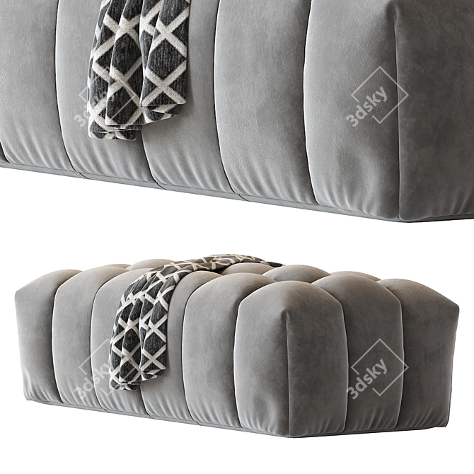 Sienna Modern Bench Furniture Piece 3D model image 6