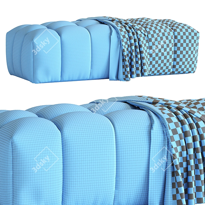 Sienna Modern Bench Furniture Piece 3D model image 7