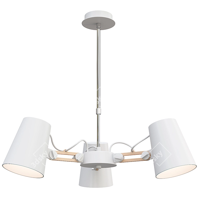 Contemporary Mantra Looker Chandelier 3D model image 1