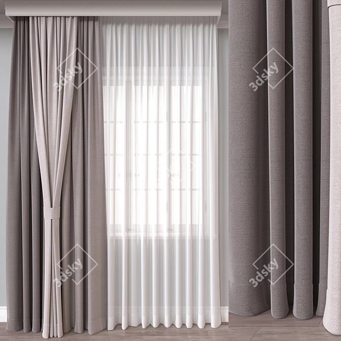Versatile Curtain 65031 Polys 3D model image 1