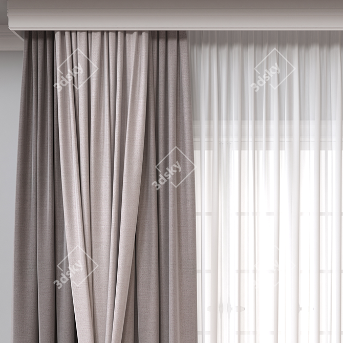 Versatile Curtain 65031 Polys 3D model image 2