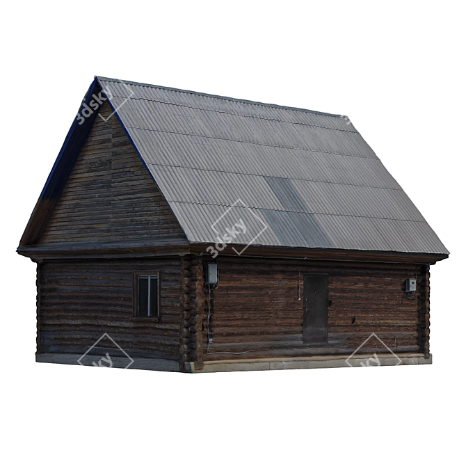 Wooden House 8K Texture 3D model image 2