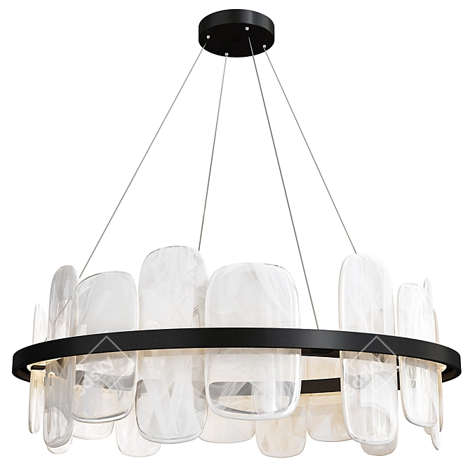 Modern LED Pendant Lighting Fixture 3D model image 1