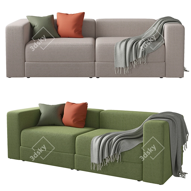 Modular 3-Seater Jattebo Sofa 3D model image 1