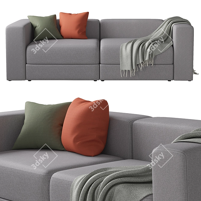 Modular 3-Seater Jattebo Sofa 3D model image 2