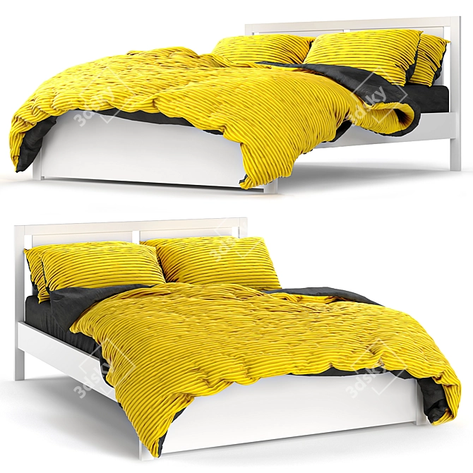 IKEA SONGESAND Bed - Modern Design 3D model image 1