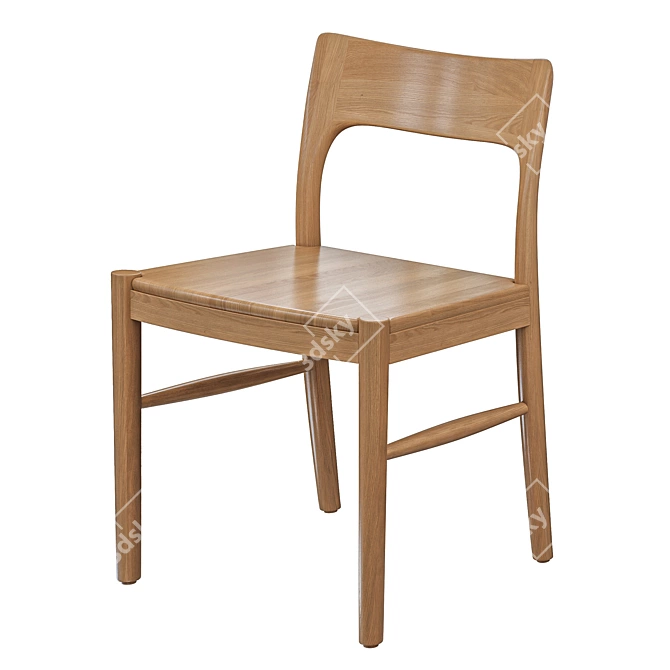 Modern Open-back Dining Chair 3D model image 1