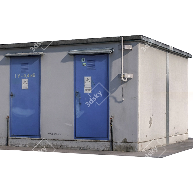 Electric Transformer Shack 3D model image 2