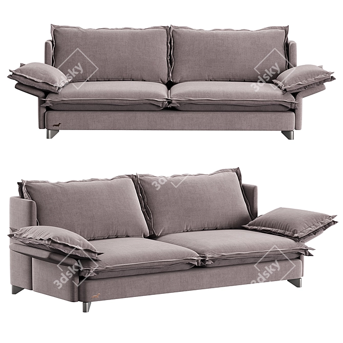 Elegant Grand Sofaclub Couch 3D model image 1